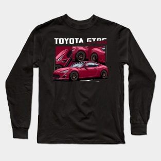 Toyota GT86, JDM Car Wine Red Long Sleeve T-Shirt